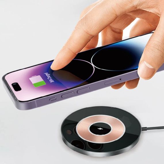 БЗП WIWU Wi-W008 15W wireless charger Grey | Зображення 4