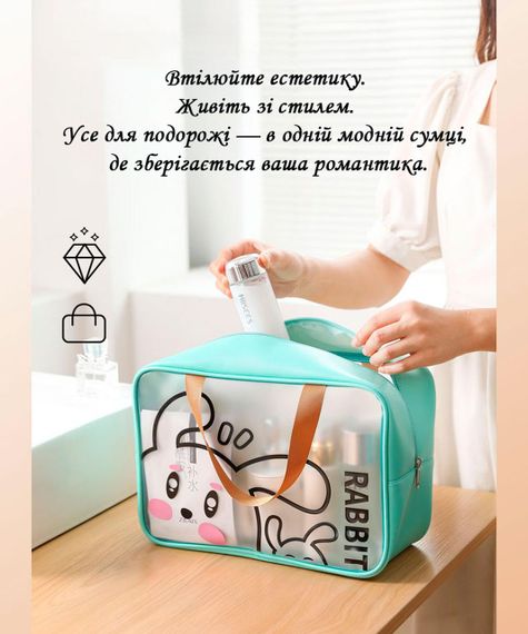 Органайзер-сумка для спорту та подорожей 27х10х15 см Кролик LoveYouHome | Зображення 4