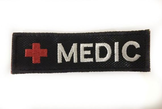 Шевроны  с вышивкой  + Medic размер. 10*3 см