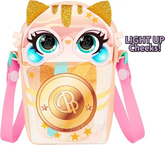 Інтерактивна сумочка на пояс зі світлом Кішка Purse Pets Catpuchino Interactive Pet Toy & Girls Crossbody Bag | Зображення 1