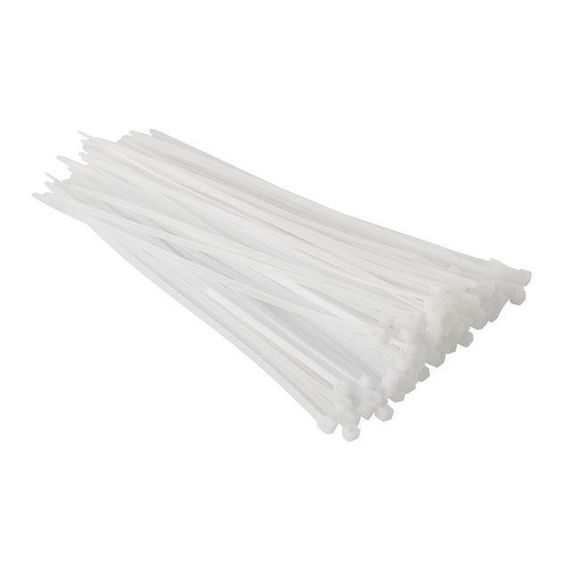 Хомут пластиковий 3,6*200 мм, білий, 100 од. INTERTOOL TC-3620 | Зображення 1