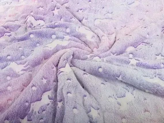 Детский плед Magic Blanket 150×120 см фиолетовый • Светящийся плед Magic Blanket 150×120 см со звездами и луной для сна и отдыха | Зображення 4