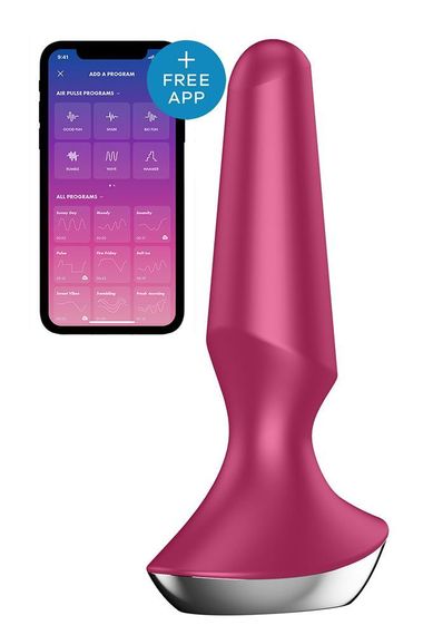 Анальная пробка с функцией управления с смартфона Satisfyer Vibrator ilicious 2, бордовый sexstyle