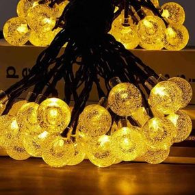 Гірлянда Кульки 50 Led вулична вологостійка від мережі, чорний провід SF-61