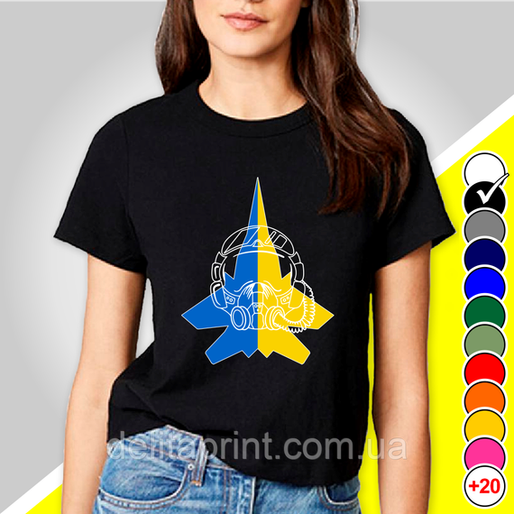 Футболка з принтом "Призрак Киева" патріотичні | Зображення 1