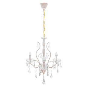 Люстра свеча подвесная хрустальная E14 40W WH (BCL-678S/3)