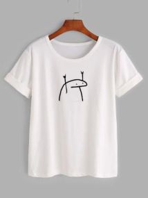 Футболка жіноча з принтом повсякденна XL Білий