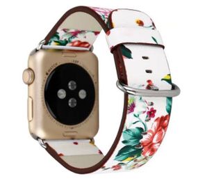Кожаный ремешок Primo White Flower для Apple Watch 38mm / 40mm / 41mm размер S