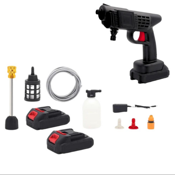 Акумуляторна портативна мийка високого тиску для миття автомобіля Бездротовий водомет із 2 акумуляторами   знижка | Зображення 5