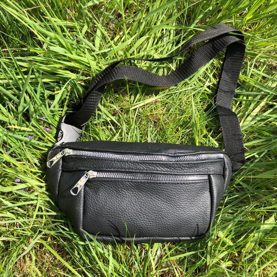 Бананка з відділеннями, Зручна чоловіча шкіряна бананка для міських прогулянок JM-56 | Зображення 2