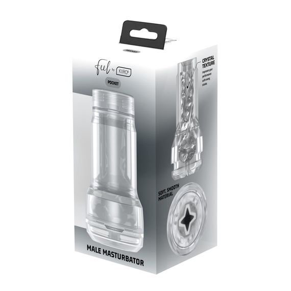 Мастурбатор Kiiroo Feel Pocket Crystal, сумісний з інтерактивною насадкою PowerBlow | Зображення 8