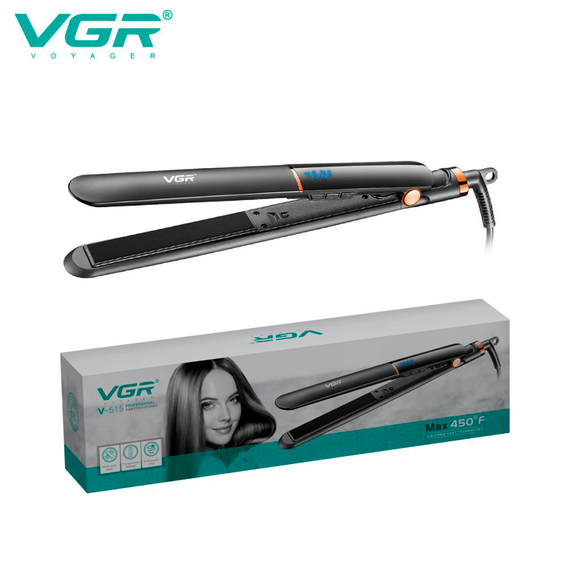 Плойка VGR V-515 BLACK, температура від 100°C до 210°C, керамічне покриття, LED дисплей, 50 Вт | Зображення 1