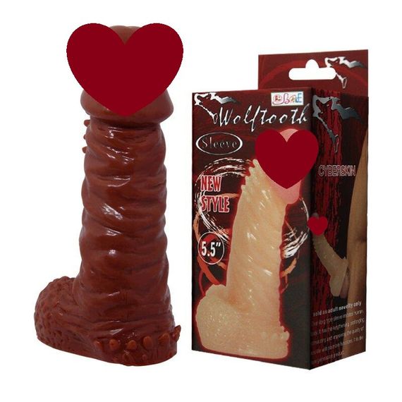 Насадка-презерватив BI-016009-0902S ( коричнева ) Sex Aura