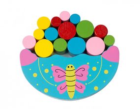 Детская игрушка балансир Божья коровка MD 1276 деревянная Бабочка