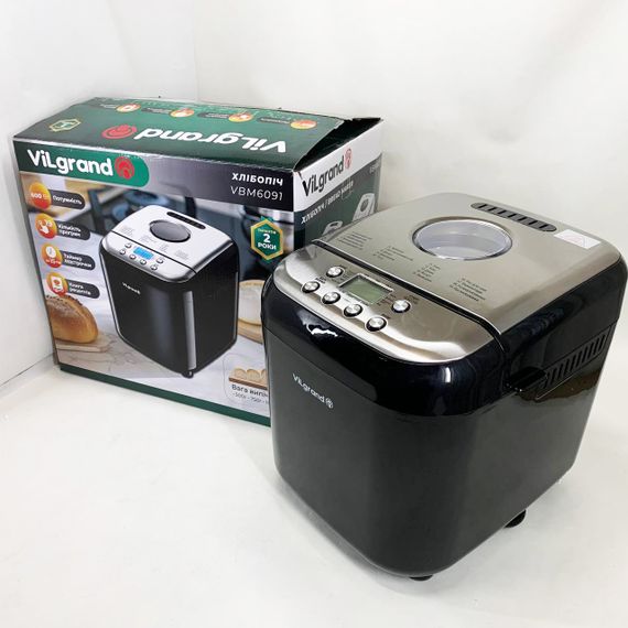Хлебопечка для багетов ViLgrand VBM6091 600 Вт, 19 програм, Хлебопечка с удобной панелью управления TI-42 | Зображення 8