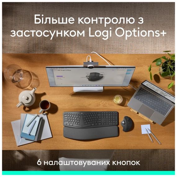 Мишка Logitech MX Ergo S Bluetooth Graphite (910-007260) | Зображення 7