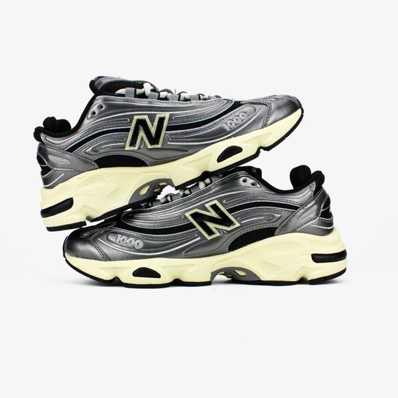 Кросівки весна літо New Balance сітка колір срібний метал | Зображення 1