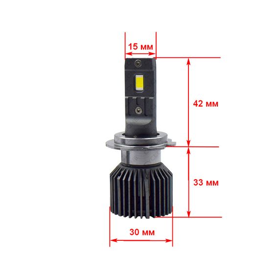 Светодиодные лампы Cyclone LED H7 6000K 12000Lm type 45 CanBus (2 лампы) | Зображення 2