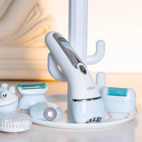 Беспроводной эпилятор для лица и тела для женщин 6 в 1 домашний триммер для волос USB VGR HP-V-733-BL | Зображення 2