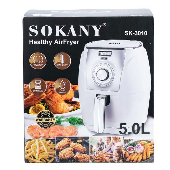 Аерофритюрниця Sokany SK-3010 на 5 літрів, 1500 Вт біла | Зображення 3