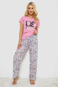 Пижама женская с принтом, цвет розовый, 243R2490