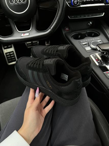 Зимові жіночі кросівки Iniki  Fleece Termo All Black Grey Stripes , В'єтнам | Зображення 1