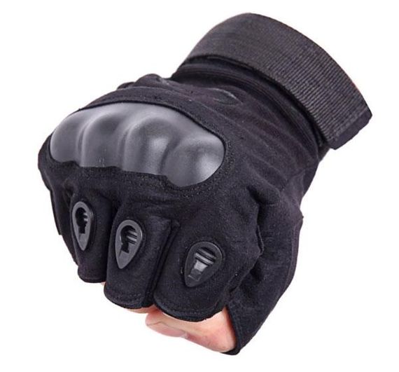 Перчатки тактические Primo Tactical беспалые, размер L - Black | Зображення 1