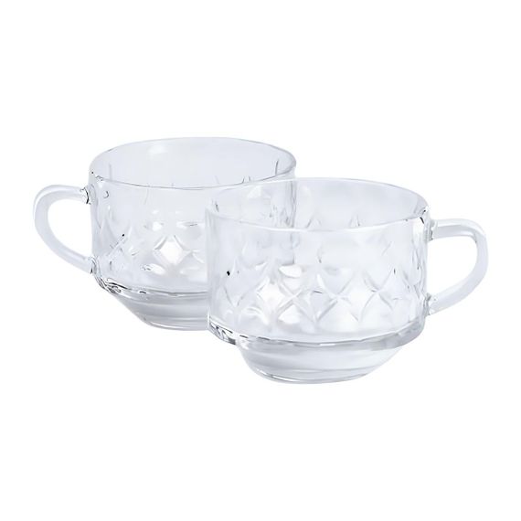 Набір чашок зі скла 6 шт прозорі скляні кружки 270 мл HP-YH-67 | Зображення 3