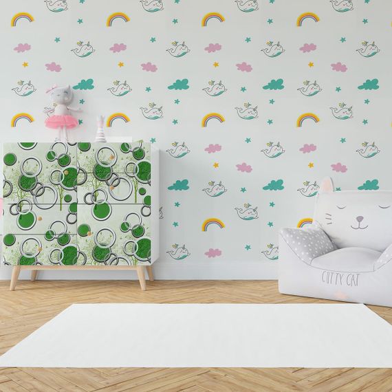 Самоклеюча плівка на паперовій основі 0,45х10м х 0,07мм Зелені дерева SW-00000797 | Зображення 4