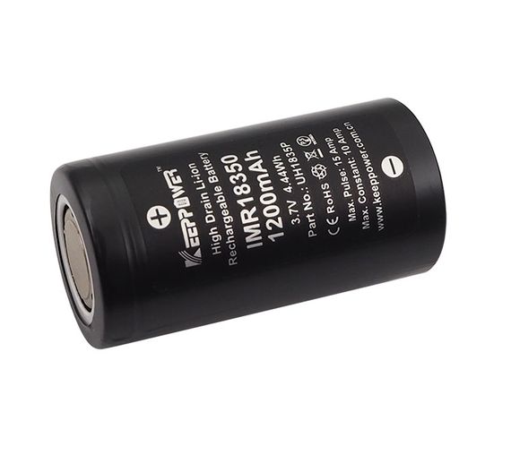 Аккумулятор KEEPPOWER IMR18350 1200 mAh - 10А | Зображення 1