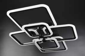 Люстра світлодіодна стельова LED світильник для квартири на стелю лед з пультом 25988 Чорний 12х59х80 см.