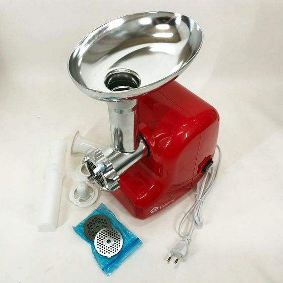 М'ясорубка електрична метал Domotec MS-2017, Електром'ясорубка для шатківниці, RQ-808 М'ясорубка металева | Зображення 1