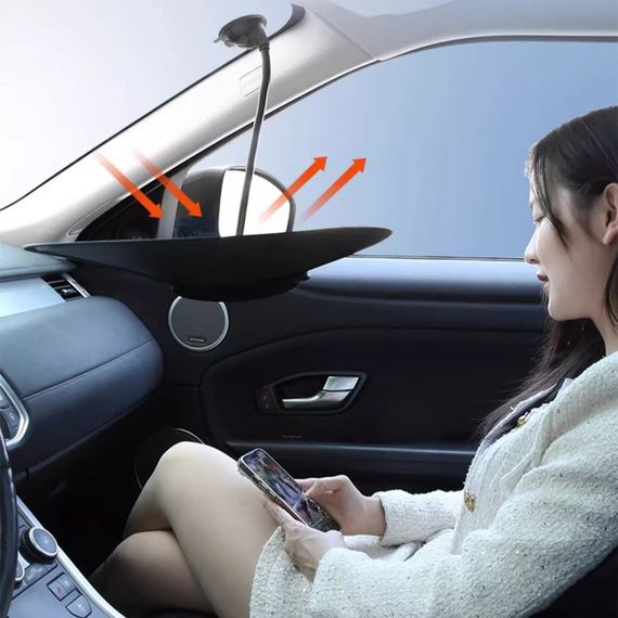 Солнцезащитный козырек для автомобиля (на присоске) (0.58x0.36m) Black | Зображення 2