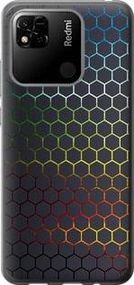 Чохол на Xiaomi Redmi 10A Переливні стільники з пластику FCh_010254