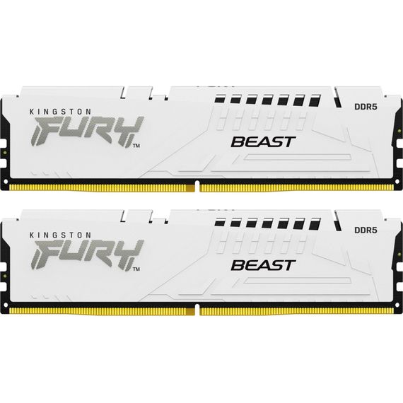Модуль пам'яті для комп'ютера DDR 64GB (2x32GB) 5600 MHz FURY Beast White Kingston Fury (ex.HyperX) (KF556C40BWK2-64)