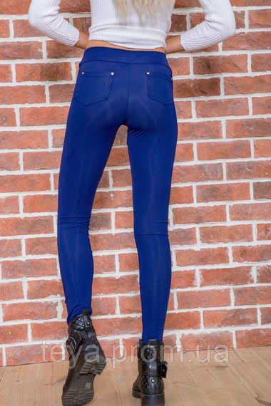 Однотонные женские лосины синего цвета FA_000372 | Зображення 3
