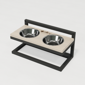 Миски на регульованій підставці для маленьких собак Hollky Flex S (2 × 0.450 л) FS-422523-GRWH