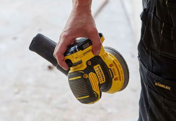 Шліфмашина ексцентрикова акумуляторна Stanley FATMAX з АКБ та ЗП SFMCW220D1S | Зображення 4
