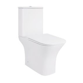 Унитаз-компакт Qtap Presto Quadro безободковый с сиденьем Soft-close QT24221215AW