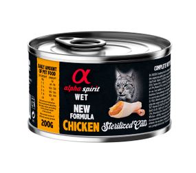 Корм Alpha Spirit Chicken for Sterilized Cat влажный с курицей для стерилизованных котов 200 гр