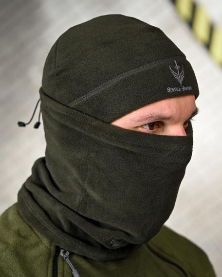 Флісовий комплект 3в1 шапка баф рукавички тактичний зимовий набір для військових теплий одяг для зими | Зображення 5