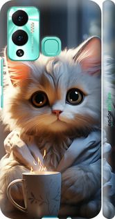 Чохол на Infinix Hot 12 Play Білий кіт "5646m-2759-2448"