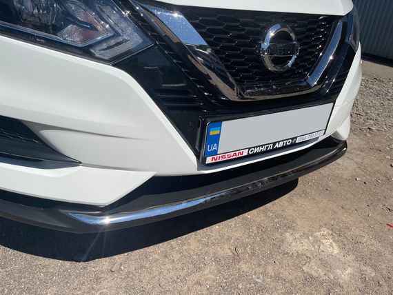Накладка на передній бампер (2017-2024, нерж) Carmos - Турецька сталь для Nissan Qashqai рр | Зображення 4
