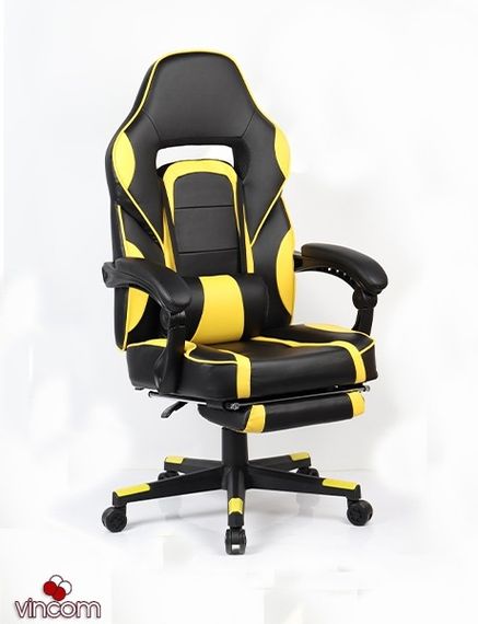 Кресло геймерское Goodwin Parker blackyellow с подставкой | Зображення 1
