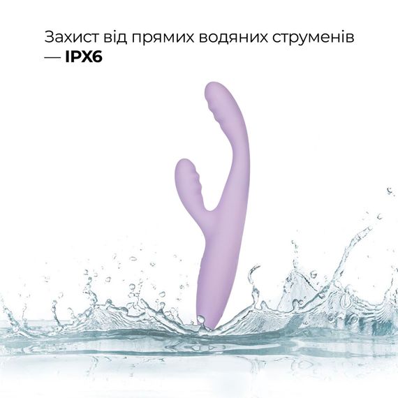 Тонкий кролик-вибратор Svakom Cici+ 2 Lilac, управление со смартфона, подогрев до 38 °C | Зображення 8
