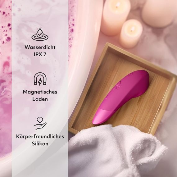 Кліторальний вакуумний стимулятор 2 в 1 Womanizer Enhance з вібрацією, рожевий Sex Aura | Зображення 5