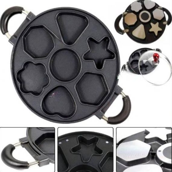 Форма для випікання фігурна 7 ємностей Чорна