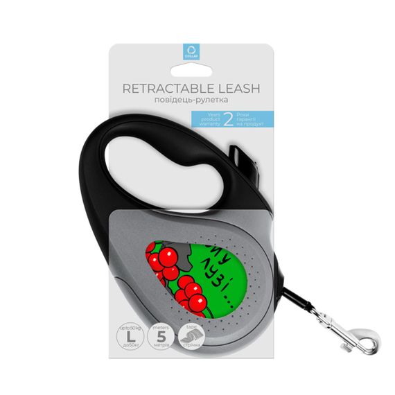 Рулетка для собак Waudog R-Leash L з малюнком "Калина", стрічка, 5 м | Зображення 3