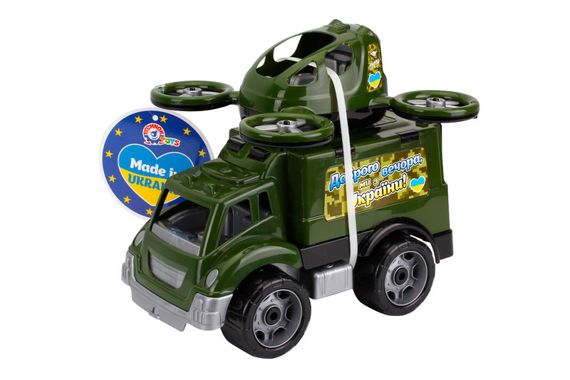 Дитяча іграшка "Військовий транспорт" ТехноК 7792 машинка з квадрокоптером | Зображення 1