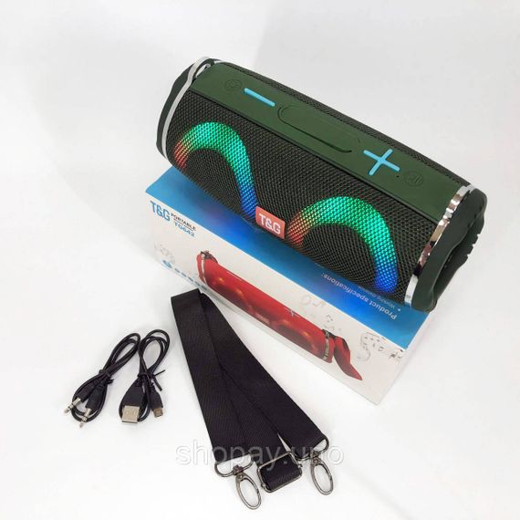 Портативна колонка bluetooth з AUX входом, Колонка блютуз світлова Bluetooth з якісними басами EC-32 | Зображення 2